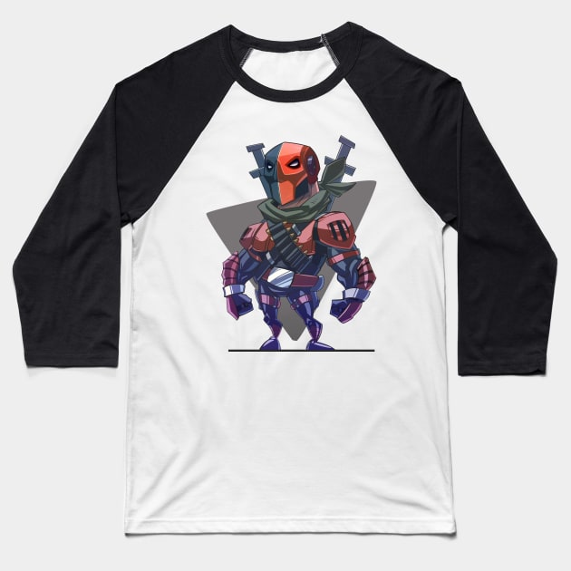 deathstroke Baseball T-Shirt by yerazelo